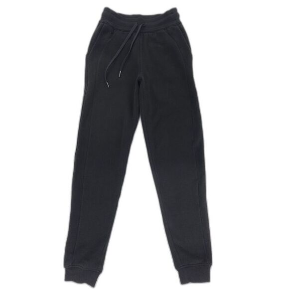 LULULEMON Scuba Jogger Black Fleece Knit Athleisure Lounge Quiet Luxury Minimal - Picture 1 of 7